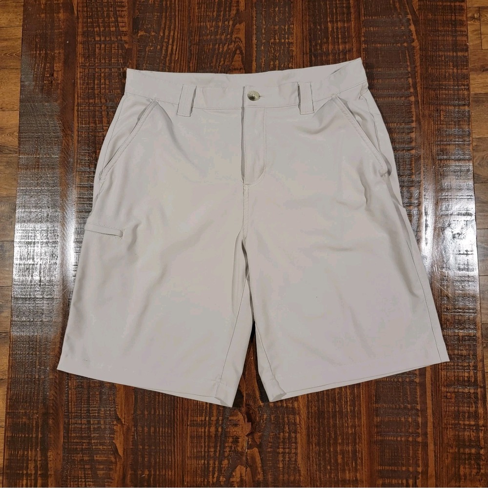 Columbia PFG Grander Marlin II Offshore Shorts Mens khaki 32x10 Fishing Boating